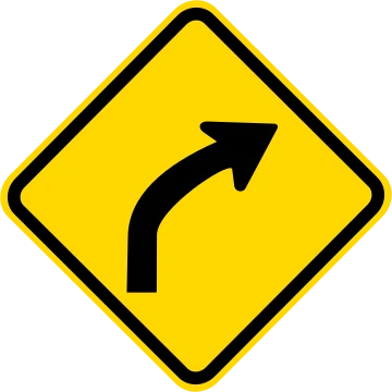 Placa de trânsito A-2b