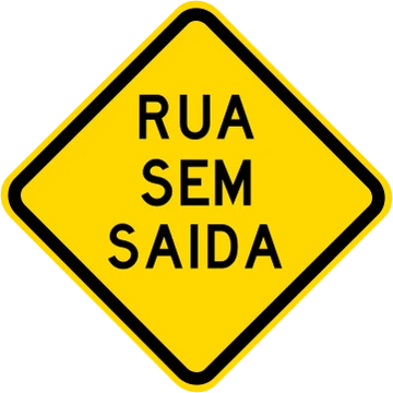 Placa de trânsito A-45
