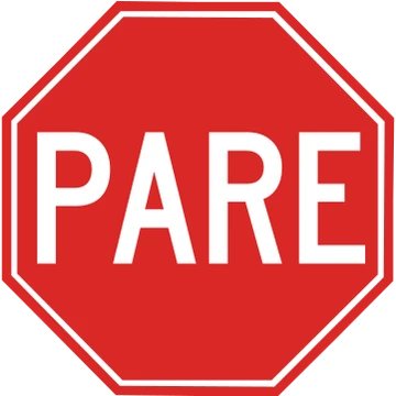 Placa de trânsito R-1